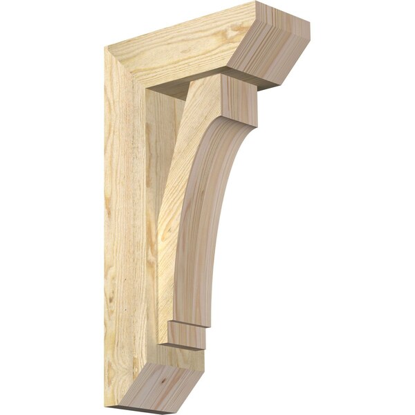 Ekena Millwork Imperial Slat Rough Sawn Bracket w/ Offset Brace, Douglas Fir, 6"W x 14"D x 26"H BKT0604X14X26IMP06RDF - main